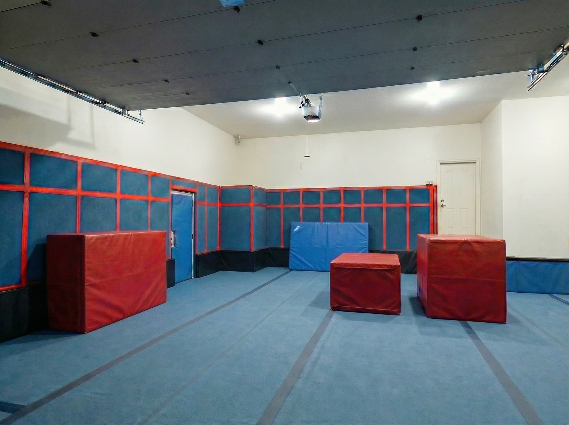 Athlete practicing vaults