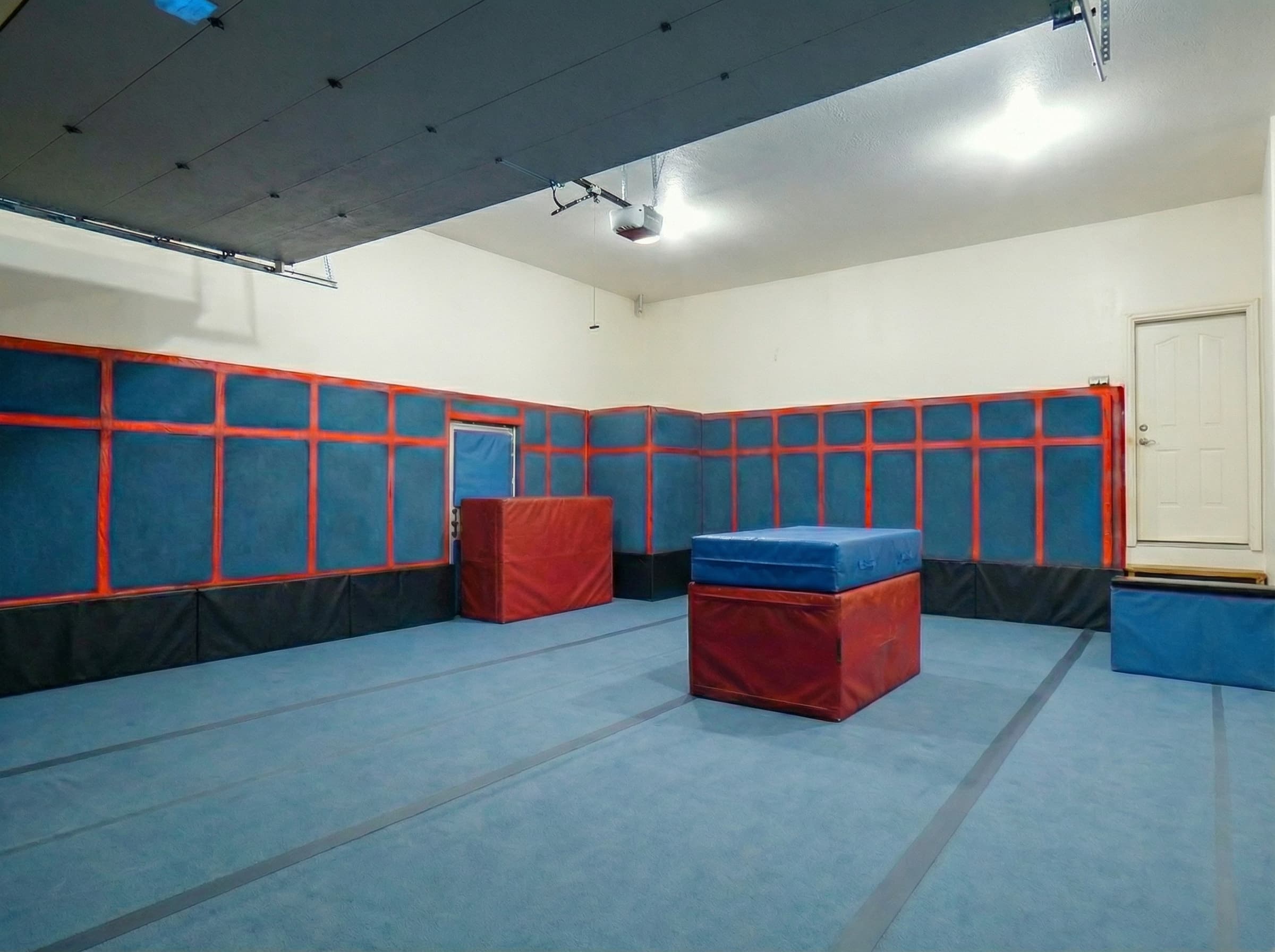 Athlete practicing vaults